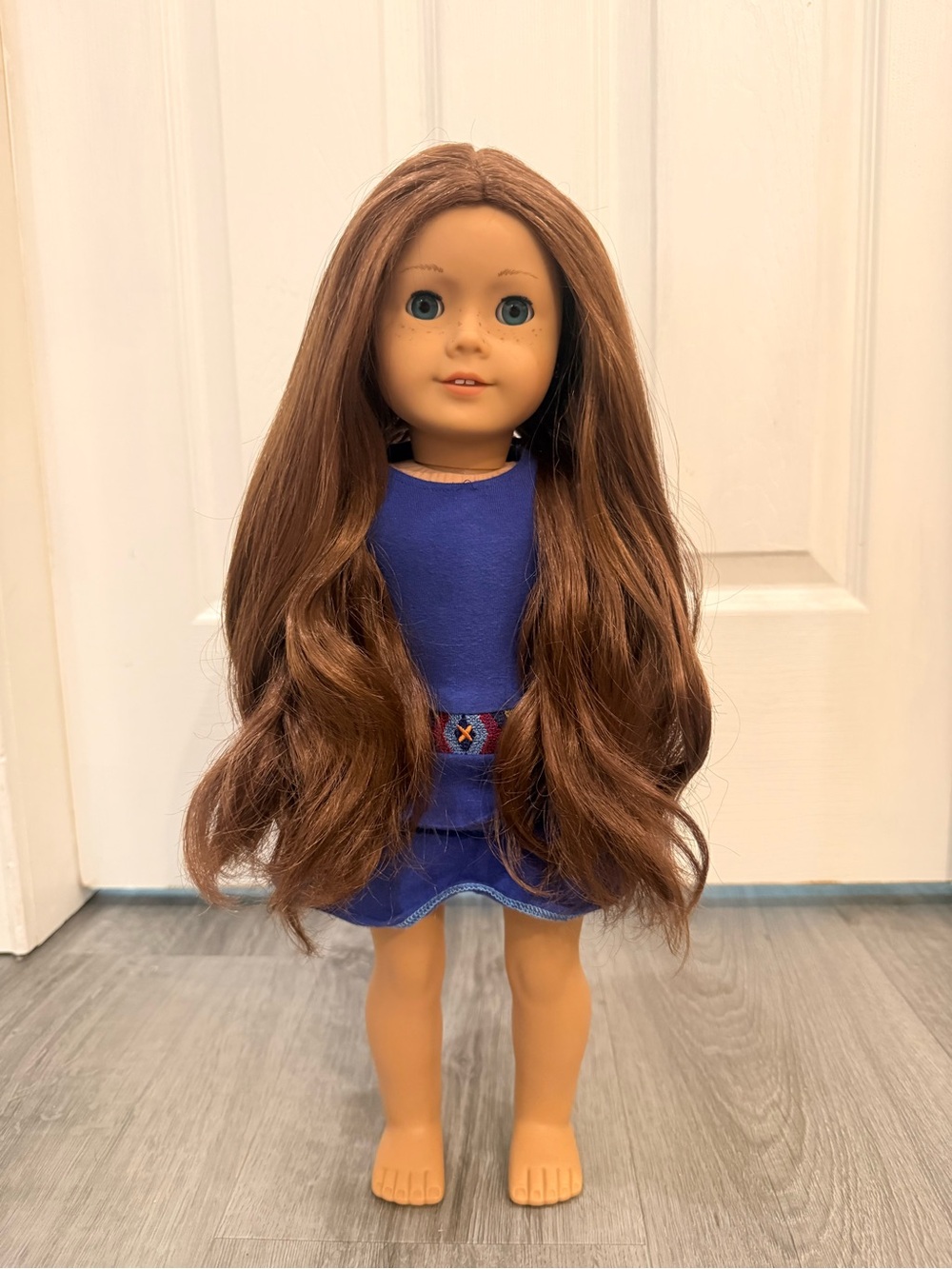 Saige American Girl Doll with meet Outfit Dress for 18-inch